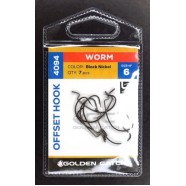 Гачки для риби, GC Offset Worm 4094, 7шт/уп, колір BN, №6